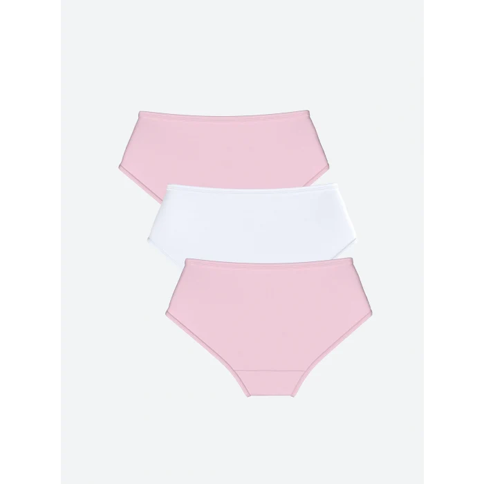 LCW Kids Pembe Basic Kız Çocuk Külot 3lü