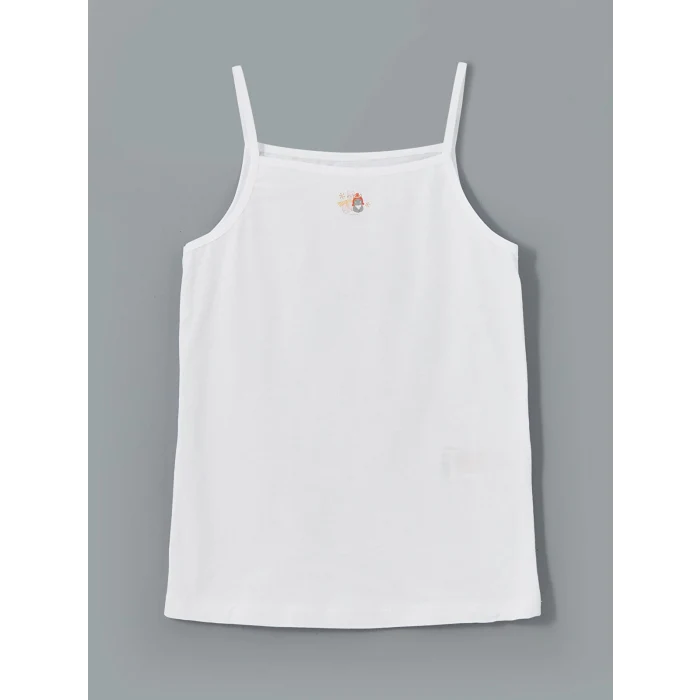 LCW Kids Beyaz Kare Yaka Kız Çocuk Atlet 2li