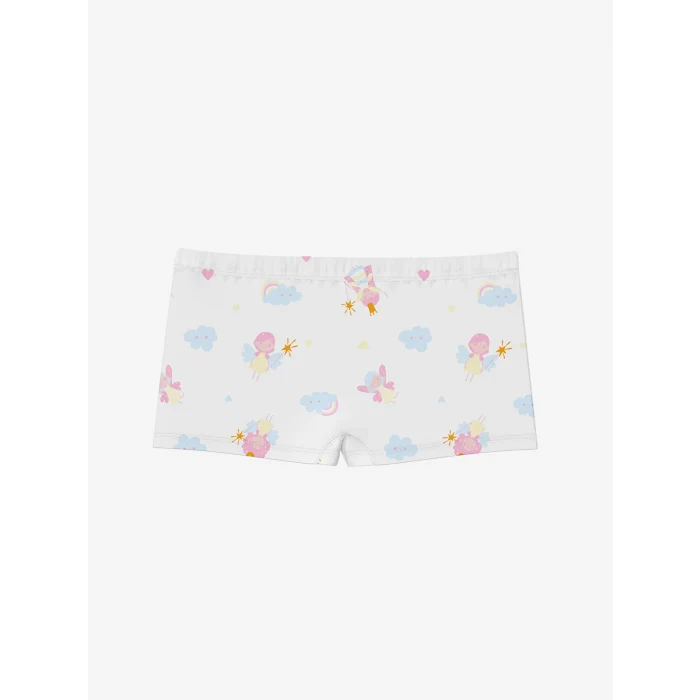 LCW Kids Ekru Baskılı Kız Çocuk Boxer 3lü