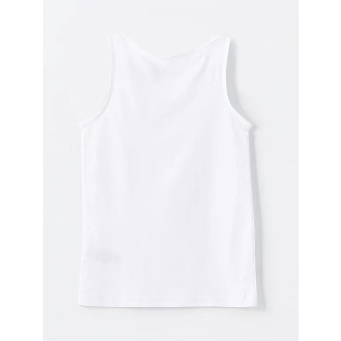 LCW Kids Beyaz Bisiklet Yaka Kız Çocuk Atlet 2li