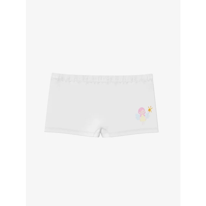 LCW Kids Ekru Baskılı Kız Çocuk Boxer 3lü
