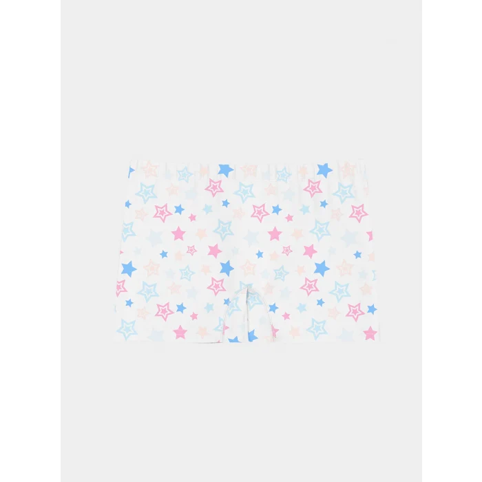 LCW Kids Beyaz Baskılı Kız Çocuk Boxer 3lü