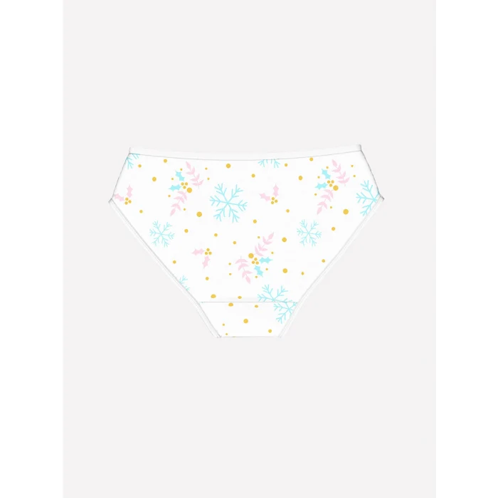 LCW Kids Beyaz Baskılı Kız Çocuk Külot 3lü