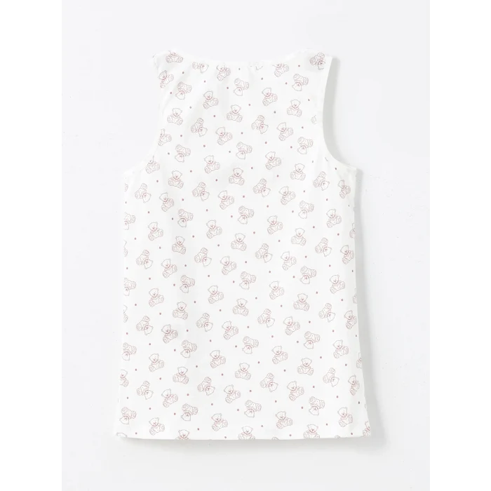 LCW Kids Ekru Bisiklet Yaka Kız Çocuk Atlet 2li