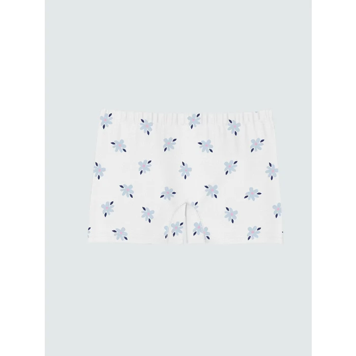 LCW Kids Beyaz Baskılı Kız Çocuk Boxer 3lü