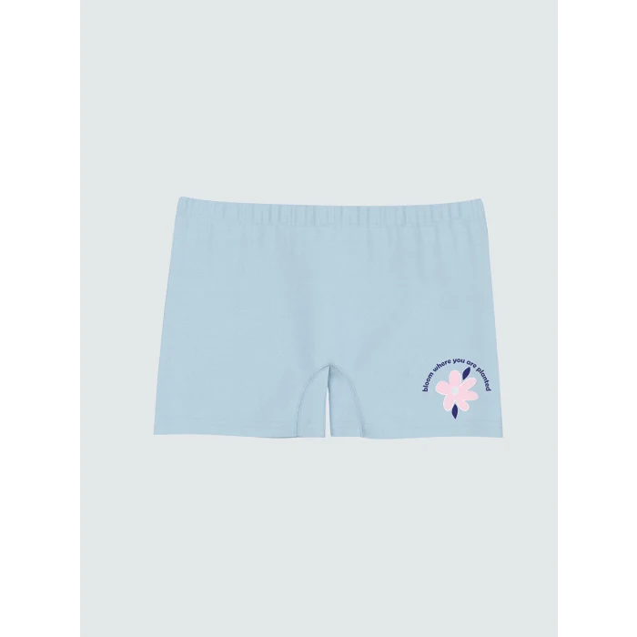 LCW Kids Beyaz Baskılı Kız Çocuk Boxer 3lü