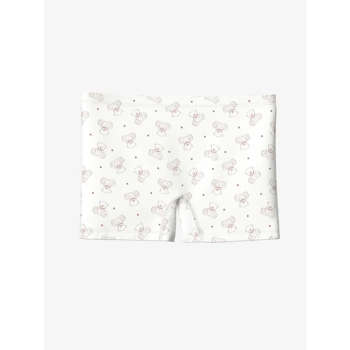 LCW Kids Ekru Baskılı Kız Çocuk Boxer 3lü