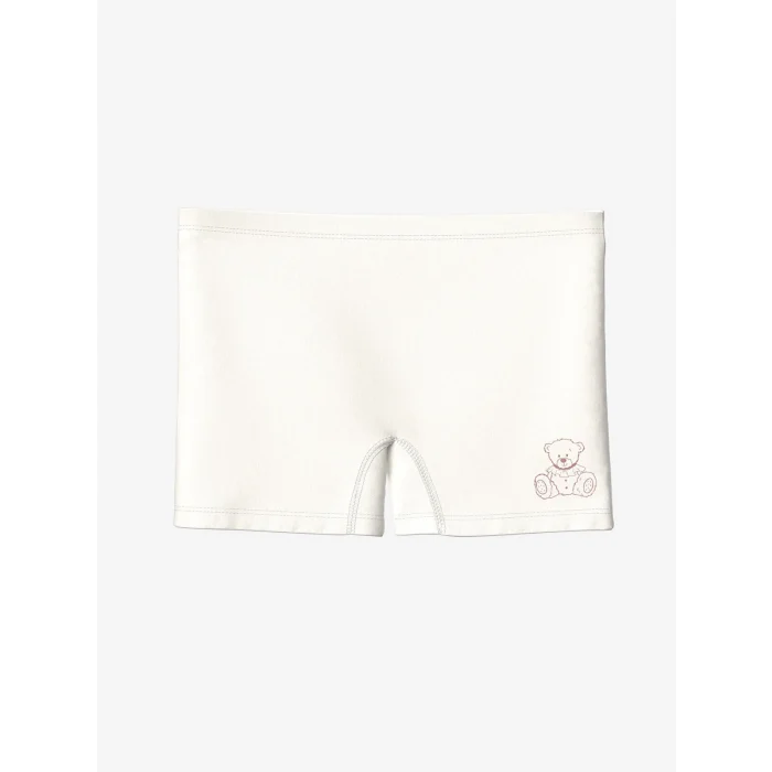 LCW Kids Ekru Baskılı Kız Çocuk Boxer 3lü