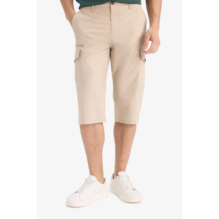 Defacto E5363 Bej %100 Pamuk Regular Fit Kapri