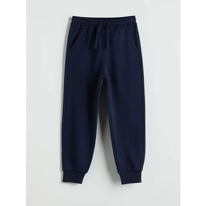 LCW Kids Lacivert Beli Lastikli Erkek Çocuk Kalın Jogger Eşofman Altı