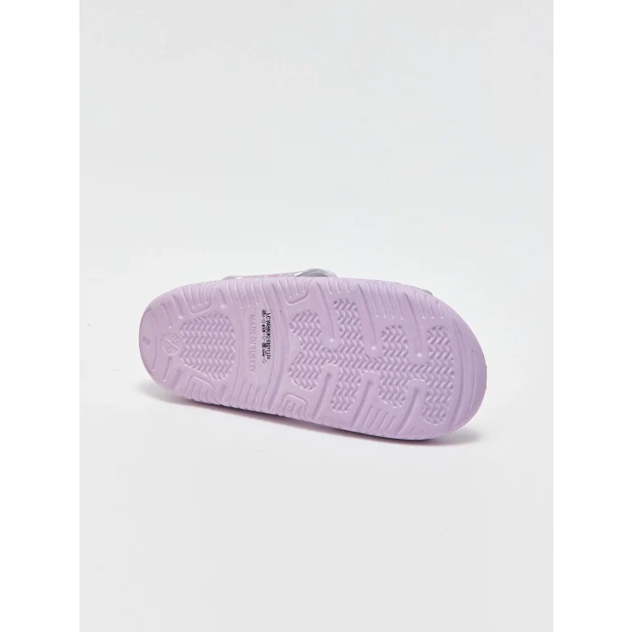 LCW STEPS Lila Baskılı Cırt Cırtlı Kız Çocuk Sandalet
