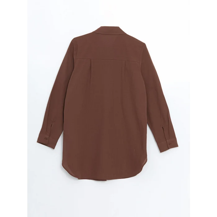 LCW Modest Kahverengi Regular Fit Kadın Gömlek Tunik