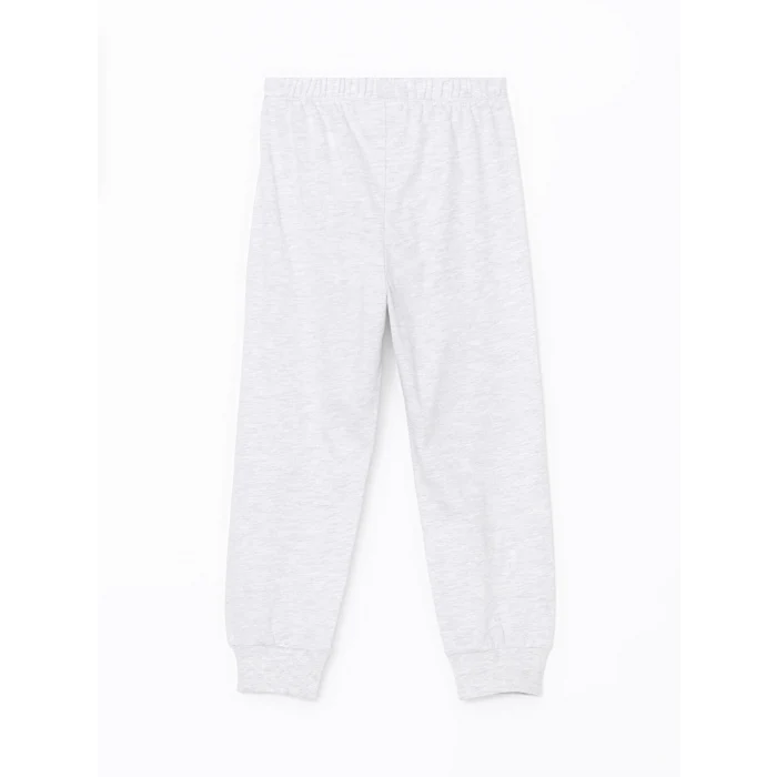 LCW Kids Lacivert Bisiklet Yaka Baskılı Erkek Çocuk Pijama Takımı