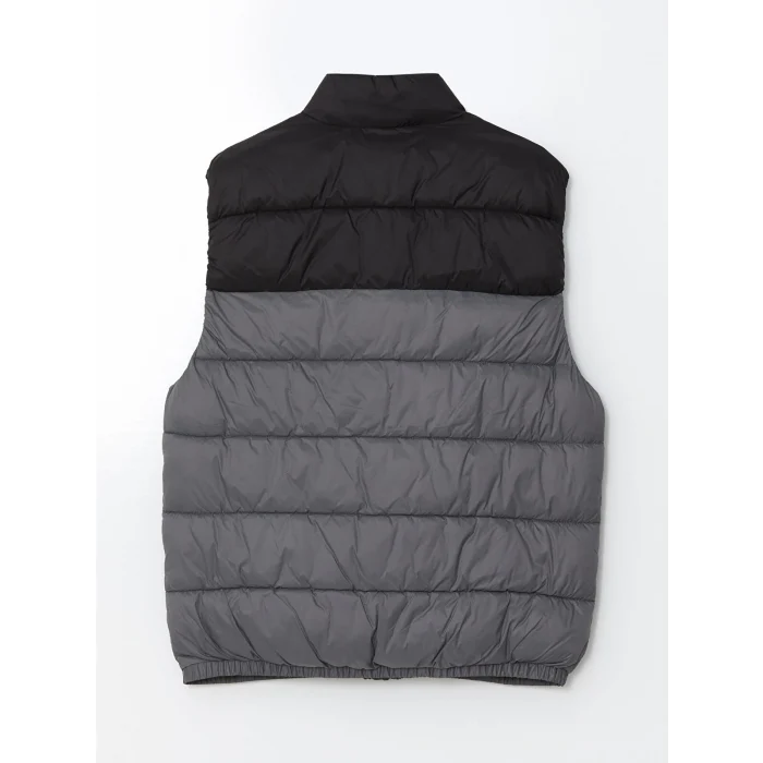 XSIDE Gri Slim Fit Dik Yaka Erkek Şişme Yelek