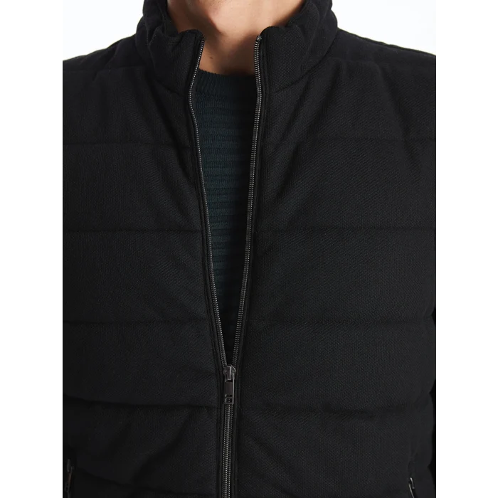 LCW Vision Siyah Slim Fit Dik Yaka Erkek Şişme Yelek