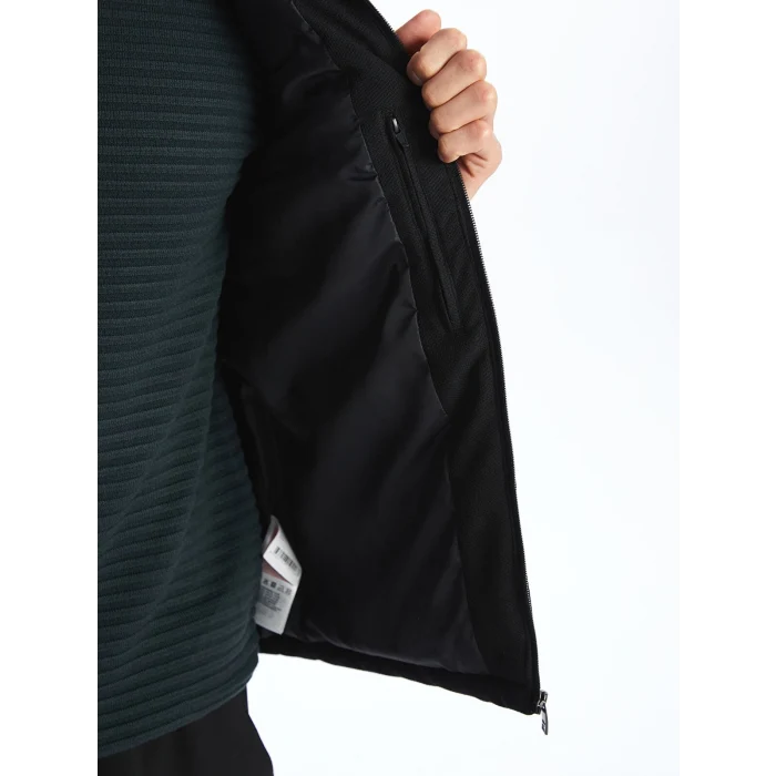 LCW Vision Siyah Slim Fit Dik Yaka Erkek Şişme Yelek