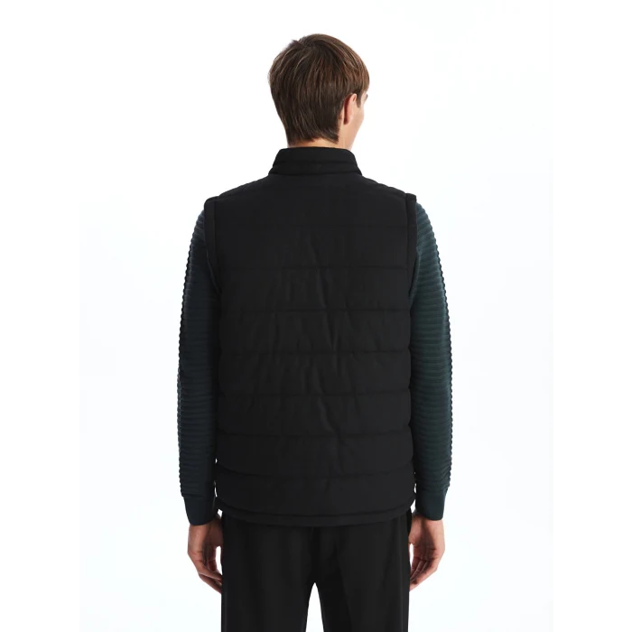LCW Vision Siyah Slim Fit Dik Yaka Erkek Şişme Yelek