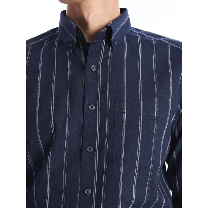 LCWAIKIKI Classic Lacivert Regular Fit Poplin Erkek Gömlek