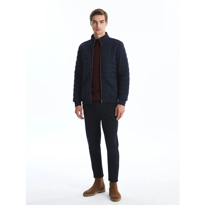 LCW Vision Lacivert Slim Fit Dik Yaka Erkek Mont