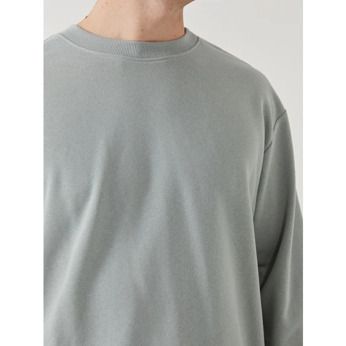 XSIDE Yeşil Bisiklet Yaka Uzun Kollu Erkek Sweatshirt