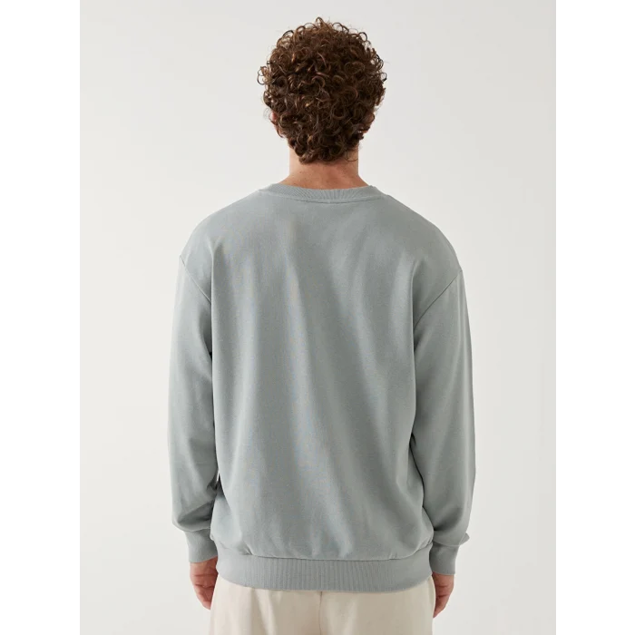 XSIDE Yeşil Bisiklet Yaka Uzun Kollu Erkek Sweatshirt