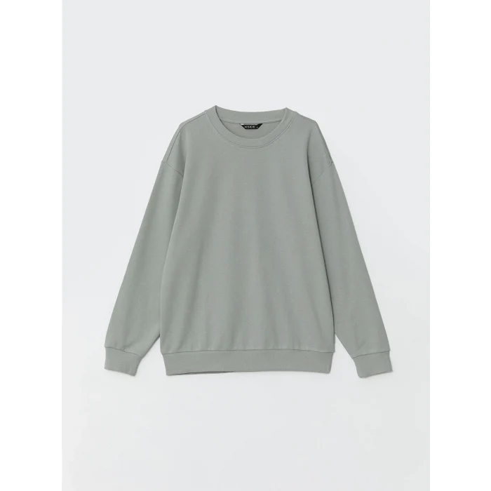 XSIDE Yeşil Bisiklet Yaka Uzun Kollu Erkek Sweatshirt