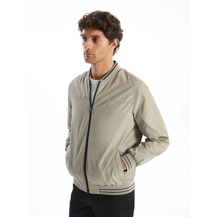 LCWAIKIKI Classic Indigo Çift Taraflı Fermuarlı Erkek Bomber Mont