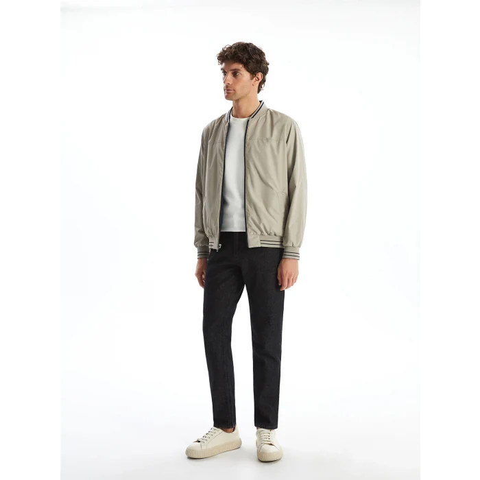 LCWAIKIKI Classic Indigo Çift Taraflı Fermuarlı Erkek Bomber Mont