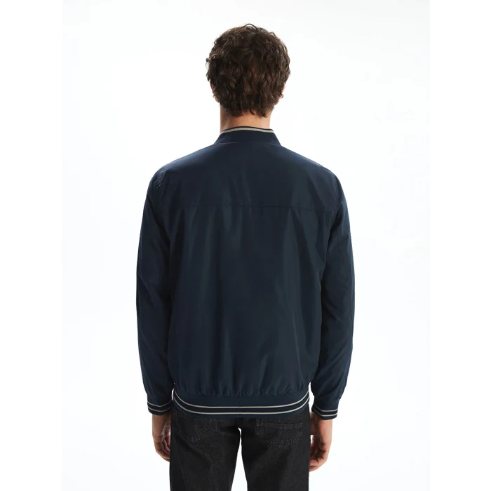 LCWAIKIKI Classic Indigo Çift Taraflı Fermuarlı Erkek Bomber Mont