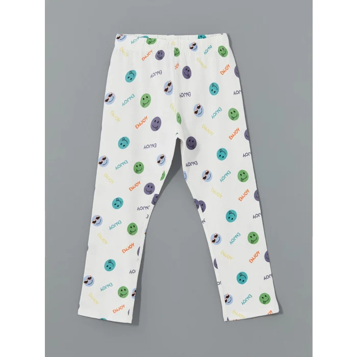 LCW Kids Ekru Resort Yaka Erkek Çocuk Pijama Takım