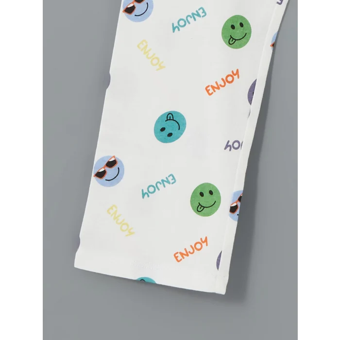 LCW Kids Ekru Resort Yaka Erkek Çocuk Pijama Takım