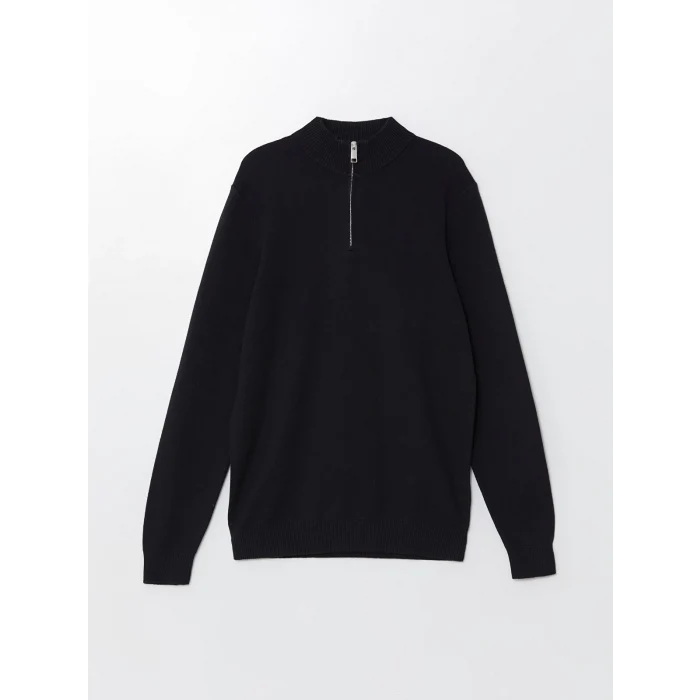 LCWAIKIKI Classic Lacivert Dik Yaka Uzun Kollu Erkek Triko Kazak