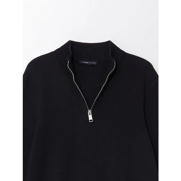 LCWAIKIKI Classic Lacivert Dik Yaka Uzun Kollu Erkek Triko Kazak