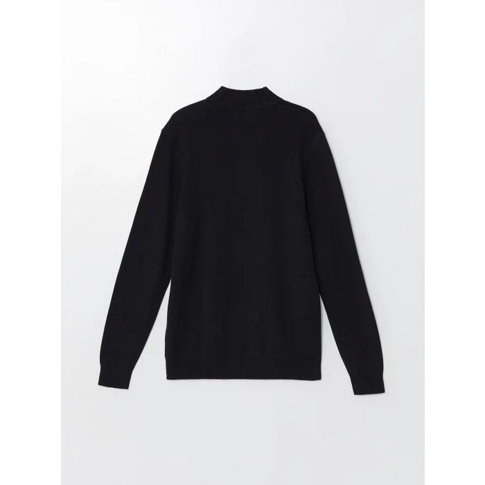 LCWAIKIKI Classic Lacivert Dik Yaka Uzun Kollu Erkek Triko Kazak