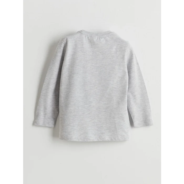 LCW Kids Gri Beli Lastikli Baskılı Erkek Çocuk Pijama Takım