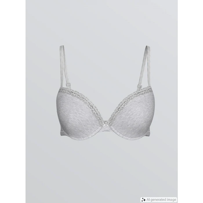 LCW DREAM Siyah Balenli Dolgusuz Düz Tişört Sütyen 2li Paket