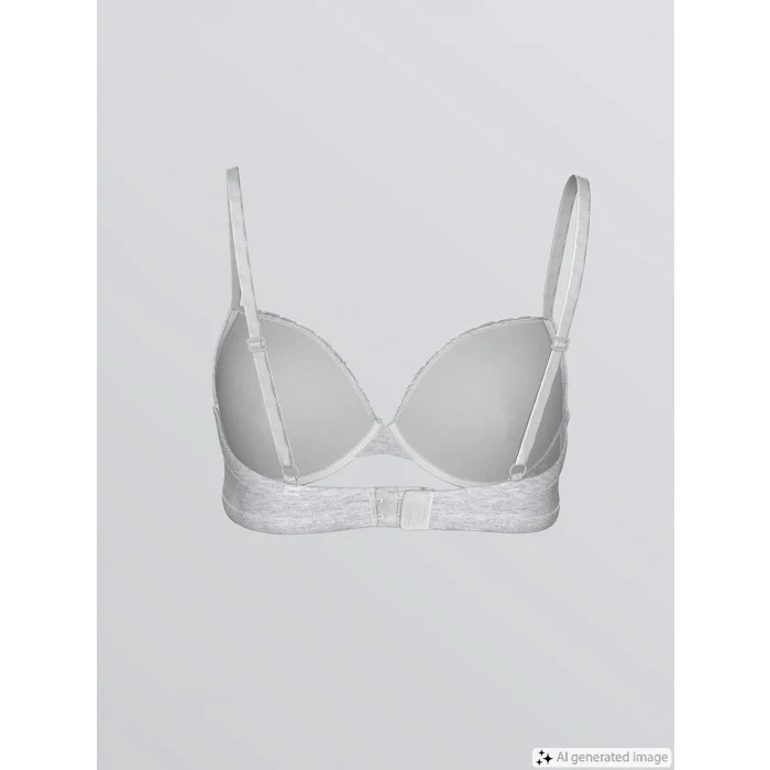 LCW DREAM Siyah Balenli Dolgusuz Düz Tişört Sütyen 2li Paket