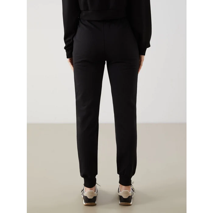 XSIDE Siyah Beli Lastikli Kadın Jogger Eşofman Altı