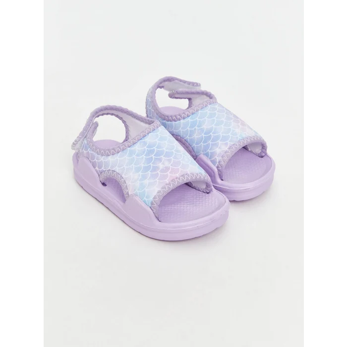 LCW STEPS Lila Cırt Cırtlı Kız Bebek Plaj Sandaleti