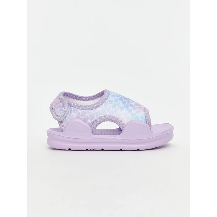 LCW STEPS Lila Cırt Cırtlı Kız Bebek Plaj Sandaleti