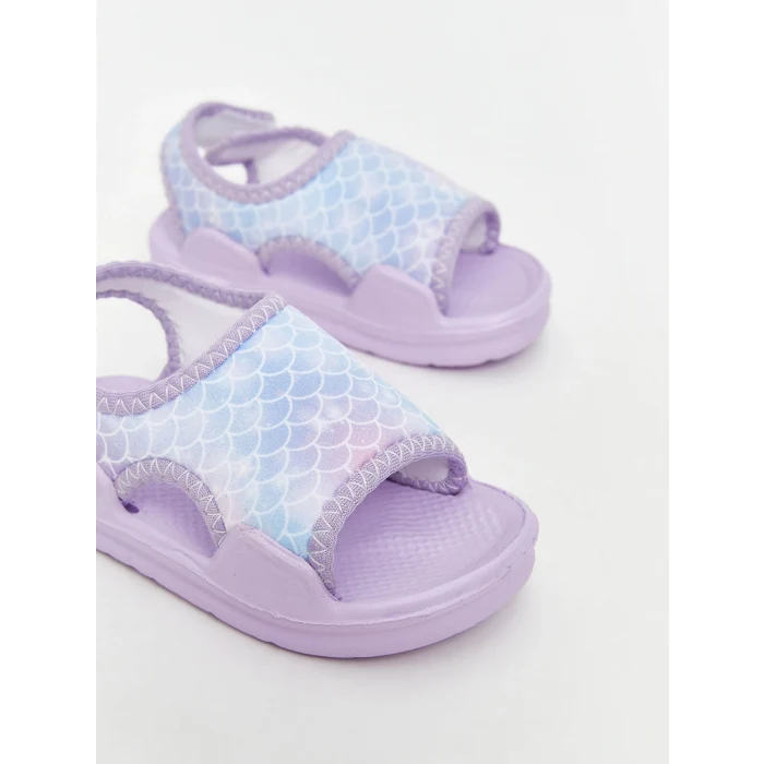 LCW STEPS Lila Cırt Cırtlı Kız Bebek Plaj Sandaleti