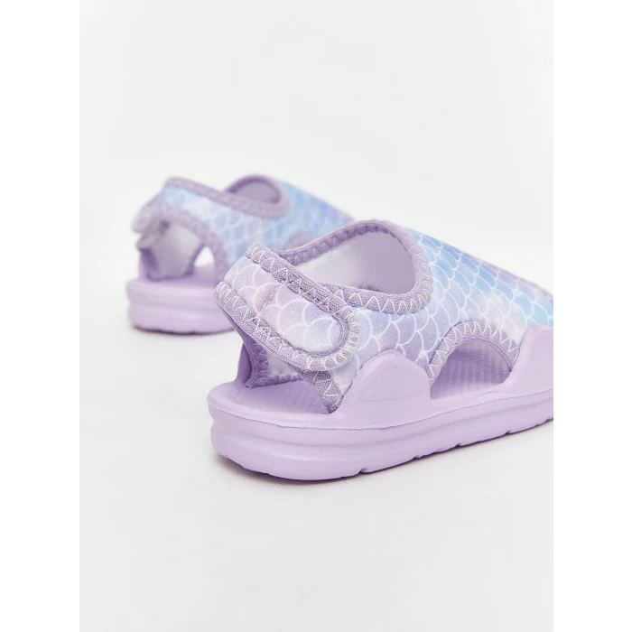 LCW STEPS Lila Cırt Cırtlı Kız Bebek Plaj Sandaleti