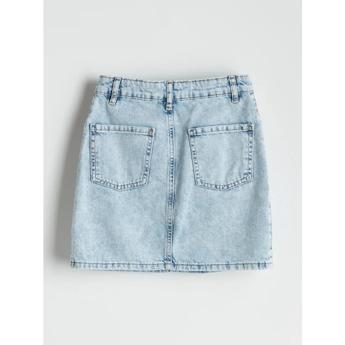 LCW Kids Mavi Beli Ayarlanabilir Lastikli Kız Çocuk Jean Etek