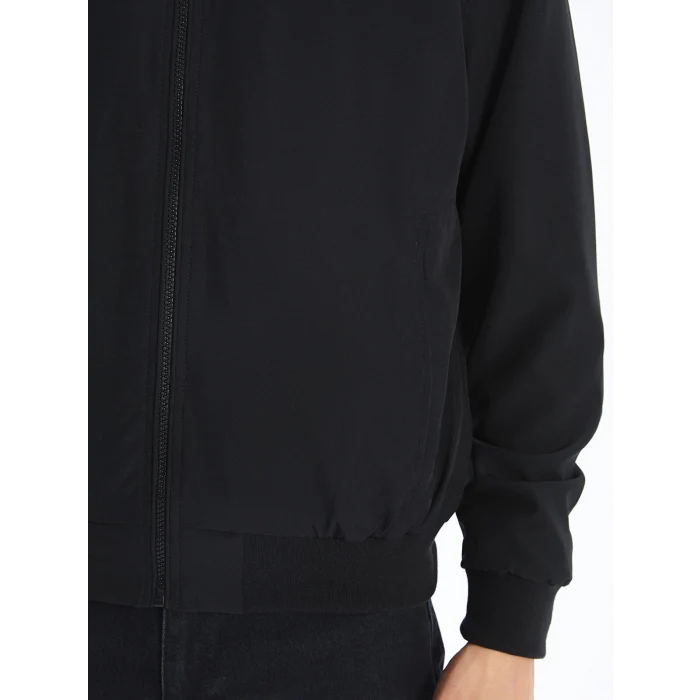 XSIDE Siyah Standart Kalıp Kolej Yaka Erkek Bomber Mont