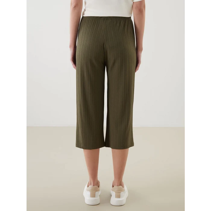 LCWAIKIKI Classic Haki Beli Lastikli Kadın Kapri