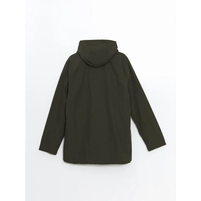LCWAIKIKI Classic Haki Standart Kalıp Kapüşonlu Erkek Mont