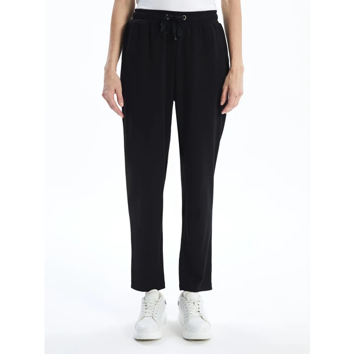 LCWAIKIKI Classic Siyah Beli Lastikli Kadın Eşofman Altı