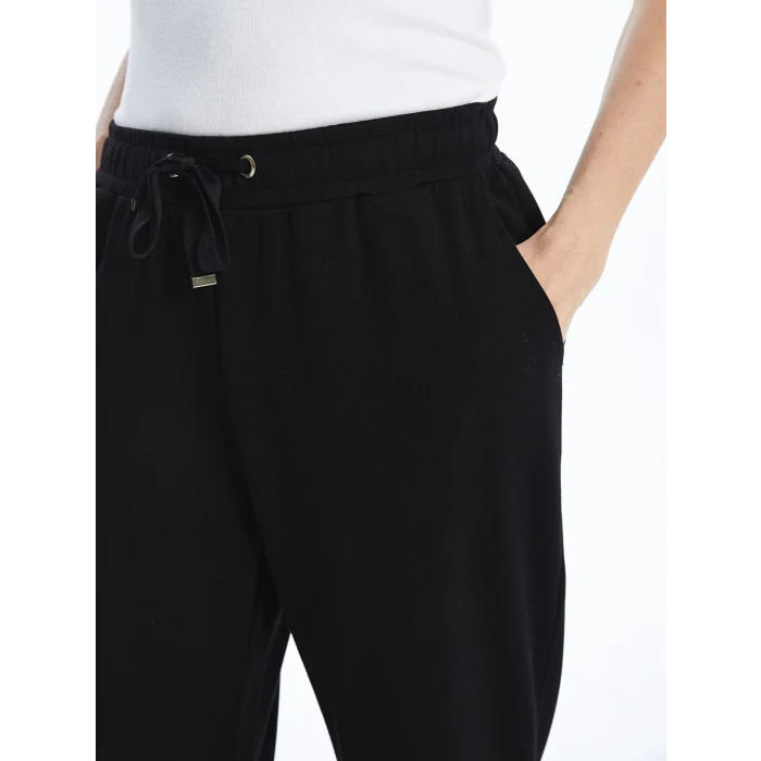 LCWAIKIKI Classic Siyah Beli Lastikli Kadın Eşofman Altı