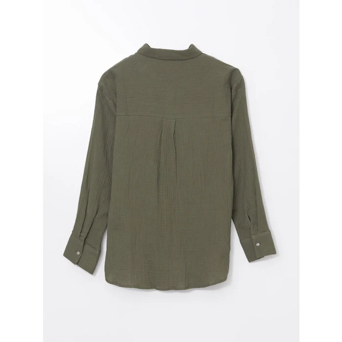 LCW Vision Haki Loose Fit Kadın Gömlek