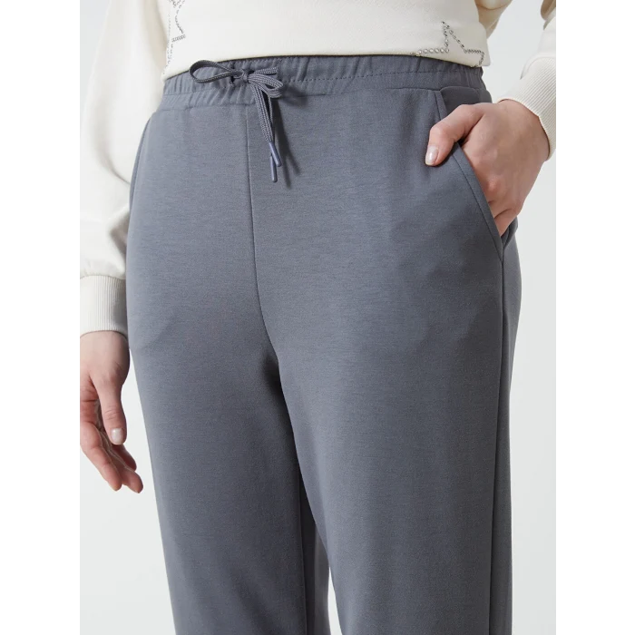 LCW Modest Gri Beli Lastikli Kadın Eşofman Altı